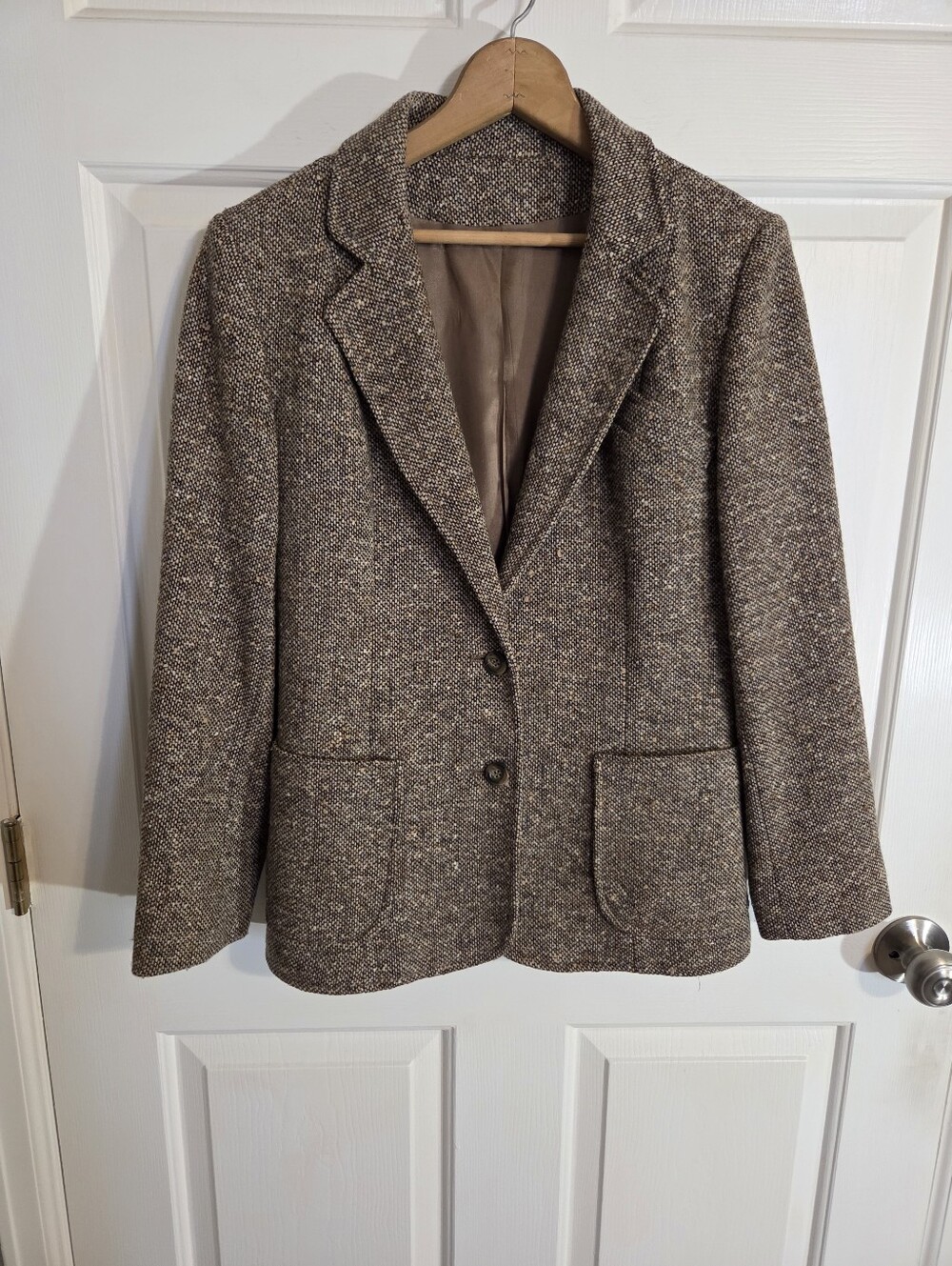 Vintage Fashionata Brown Tweed Blazer ILGWU Union Made